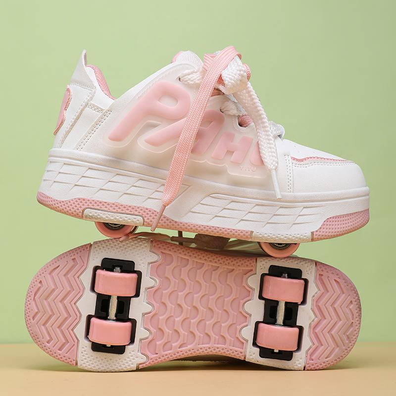 31-40 Children's Four-wheel Sports Boots Roller Skating Can Hide Sports Shoes Walking Shoes Children's Sports Shoes Walking Shoes