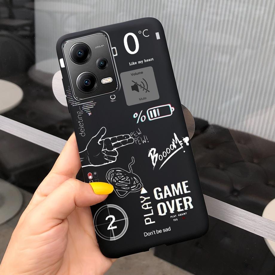 Cartoon Cases For Xiaomi Poco X5 Pro 5G Case PocoX5 5G Cover Soft TPU Matte Shockproof Capas Dragon Cute Cat Astronaur Pattern