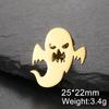 Dawapara Gothic Skull Brooches Pin for Halloween Men Women Skeleton Macabre Spooky Pin Symbol Stainless Steel Jewelry