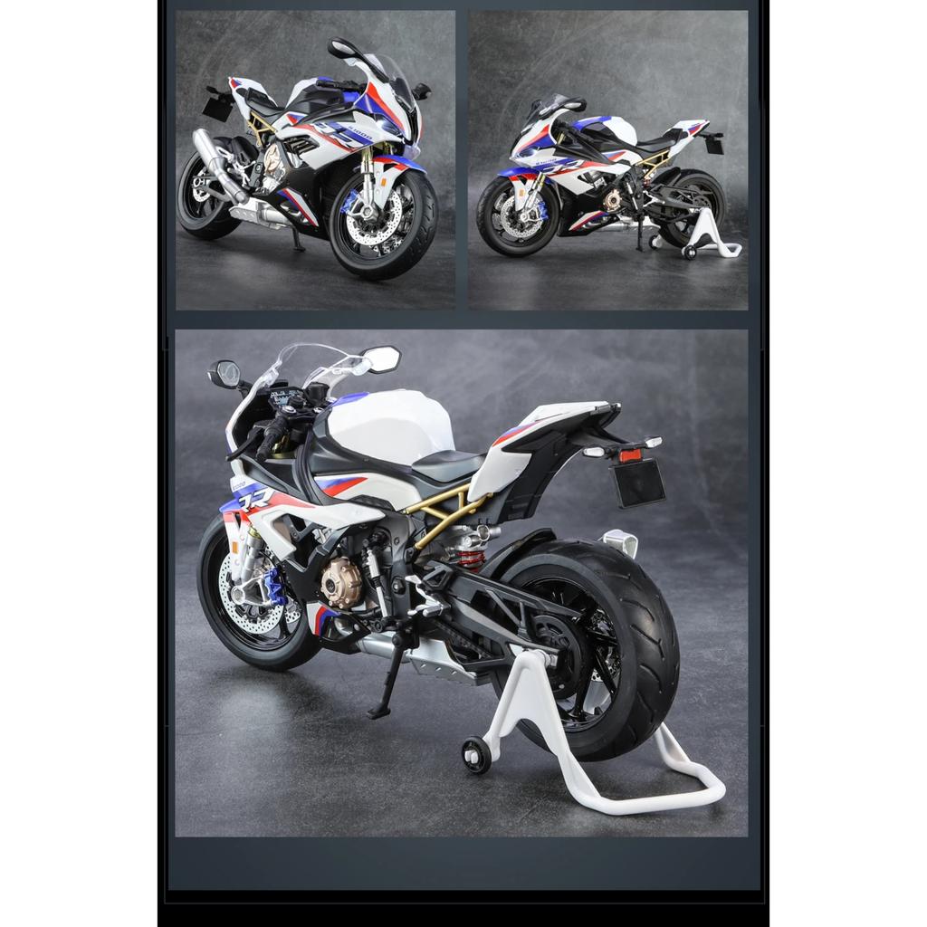 1/9 BMW S1000RR Racing Toy Motorcycle for Children Diecast Metal Large Size Model Super Racing Lightable Collection Gift for Boy