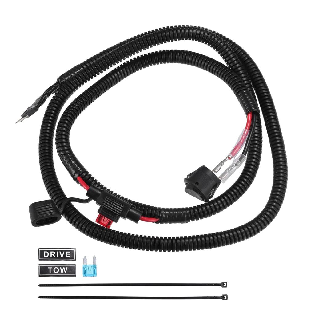 120cm Universal Automotive Switched Fuse Bypass Kit/Fuse Bypass Switch/Durable / 1 Pcs Black