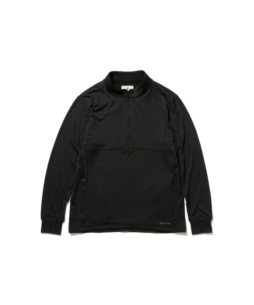 Breathable Dry Grid Half Zip Pullover size Festivals Camping Outdoor [Snow Peak] XLBLACKSW-25SU009