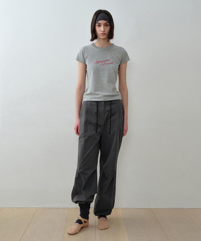Simeteuligpeosenteu Logo Lettering Ts / Melange Gray