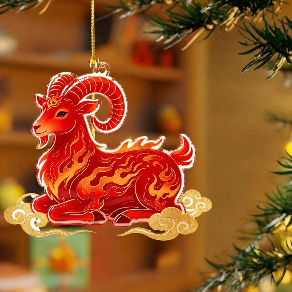 2D Acrylic Christmas Reindeer Hanging Ornament Fashion Ornament for Car Backpack Holiday Decoration For Holiday Home