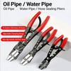 Heavy Duty Hose Clamp Tool Heat Treated 45 Steel Pinch Off Pliers for Durability Auto Mechanics Maintenance Applications