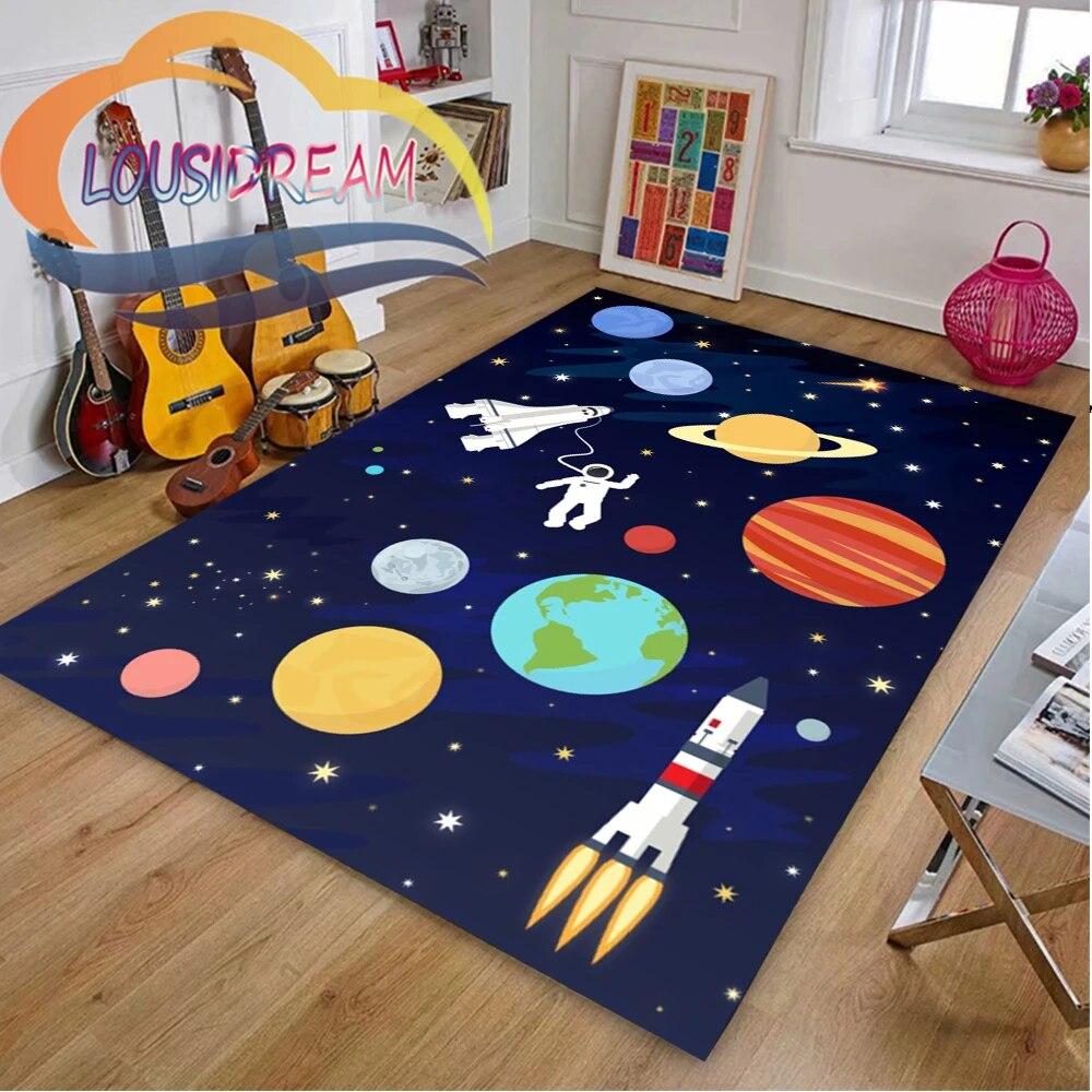 3D Pattern space universe  vector and many planets in galaxy-Popular Cushion In Europe  America Fashionable Carpet
