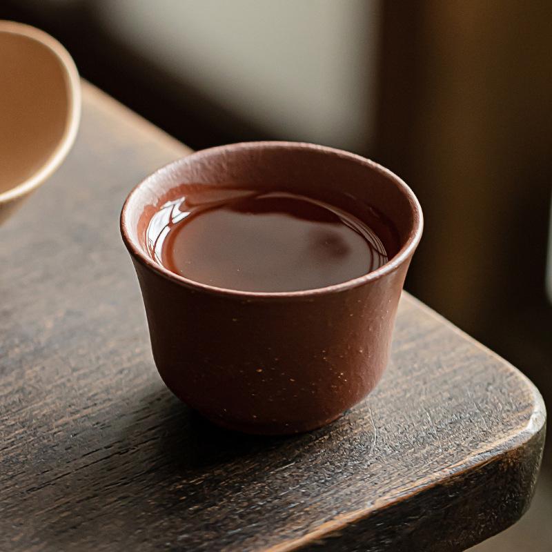 Purple Clay Chinese Style Ceramic Tea Cup Gourd Cup Handmade Master Cup Household Kung Fu Tea Set