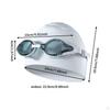 Swim Goggles & Cap Set Clear Vision Compact No Leakage Swimming Glasses violet