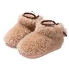 New Fashionable Thick-soled Heightening Bow Hairball Cotton Shoes Velvet Warm and Non-slip Snow Shoes In Autumn and Winter
