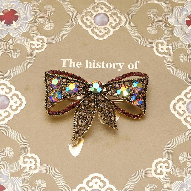 

Изысканный и Модный Тренд со Стразами Женская Брошь-Корсаж Кристальный Бант Металлический Зажим из Сплава DIY Аксессуары для Одежды Свадебные Украшения