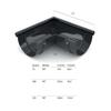 Gouttière Angle Extérieure 90° Graphite - Système 100