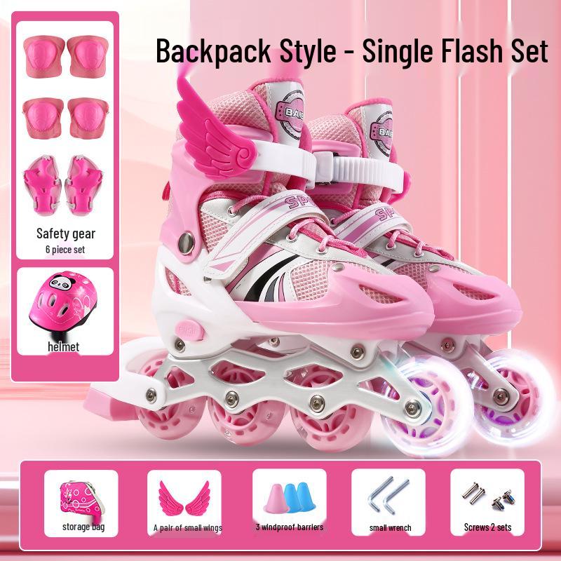 Kids' Inline & Ice Skates Set for Ages 3-15 - Beginner Rollerblades for Boys & Girls
