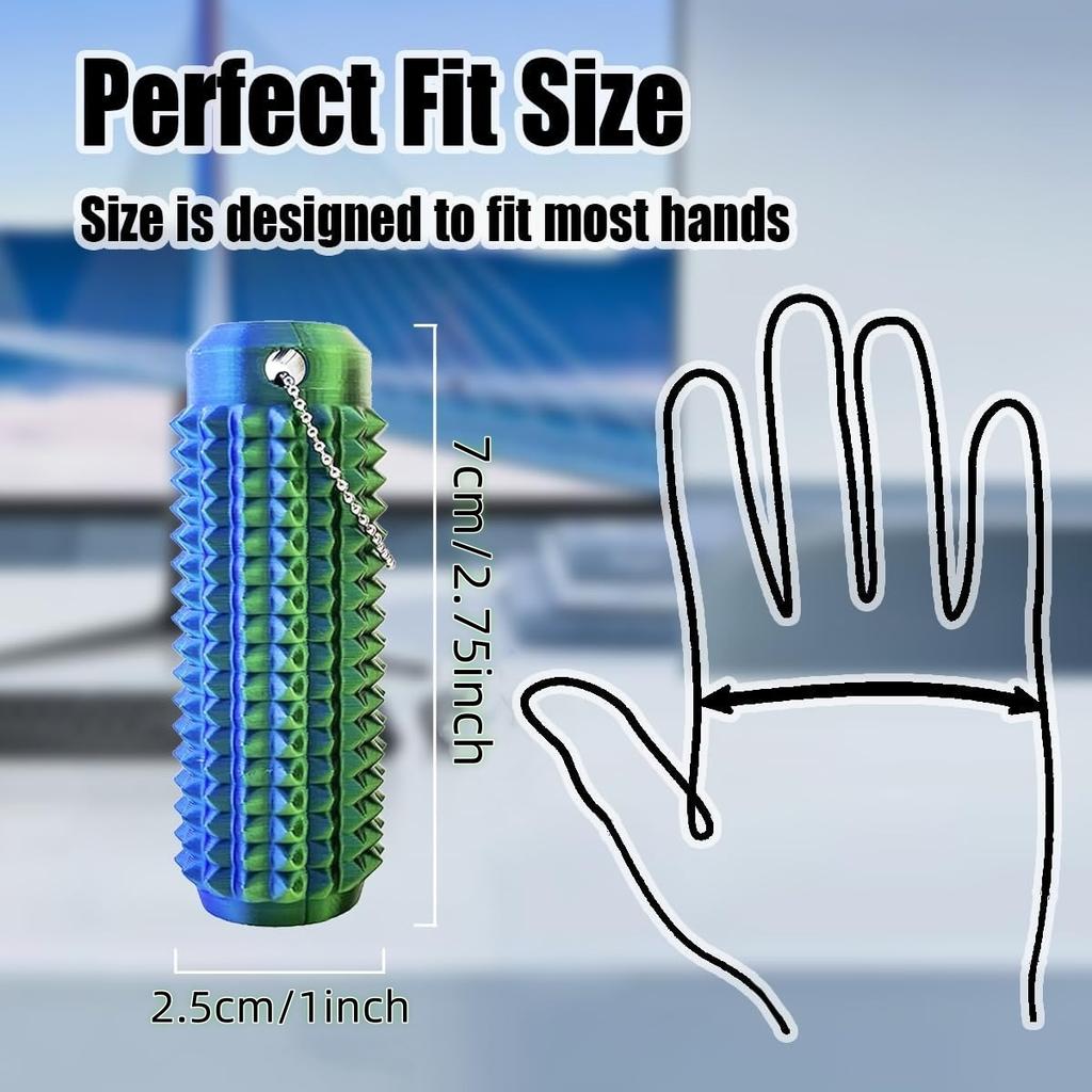 Schmerzstimulierendes Fidget Spielzeug Reduziert Stress Roller für Erwachsene Stacheliger Fidget Schlüsselanhänger für Angst Sensorisches Spielzeug Neuheitsgeschenke für Freunde