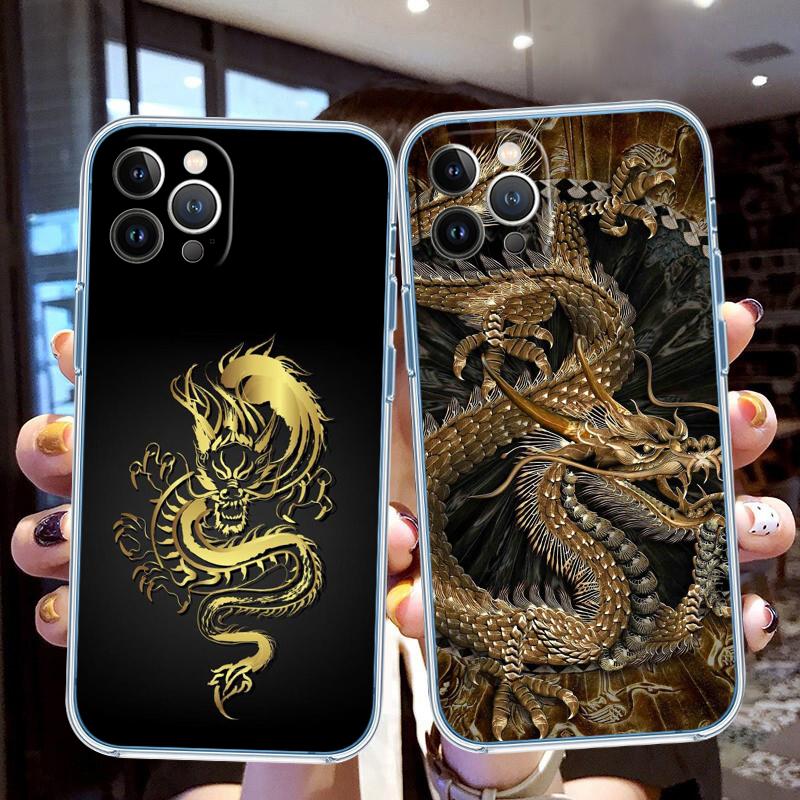 CJ28 Chinese Dragon Soft Shell Transparent Phone Case for Motorola Moto G7 G8 G9 G84 G85 G73 G24 G15 Z2 Play Power Plus