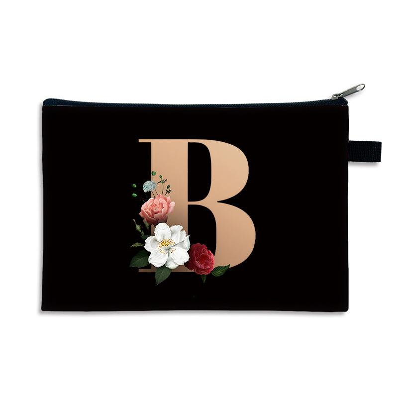 Kreativní potisk písmen malá taštička na drobné polyester zip malá taška multifunkční úložný prostor příruční peněženka