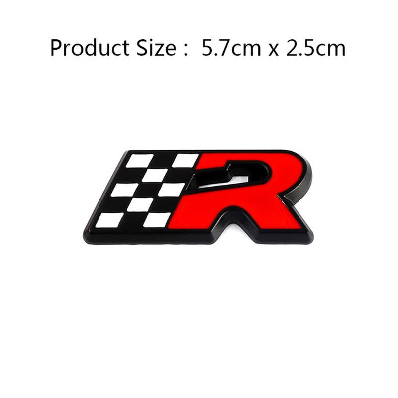 

1 шт., украшение на багажник крыла, 3D, гоночный флаг R, эмблема, значок, наклейка D