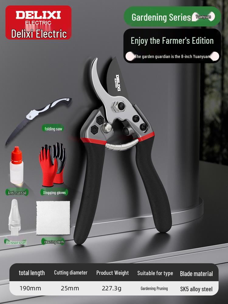 Delixi Electric Pruning Shears for Gardening, Branch Cutting, and Fruit Tree Pruning