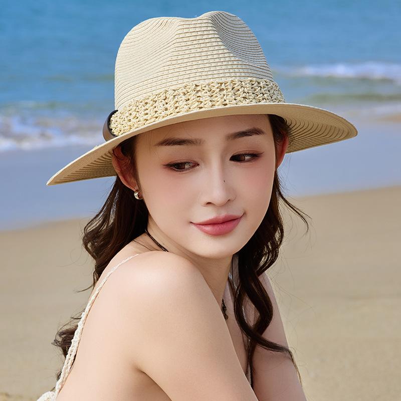 Taizhou Wenling Summer New Hat Women's Sunscreen Straw Hat Summer Outdoor Travel Sun Hat Casual Sun Hat