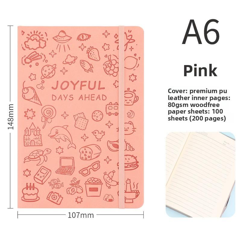 High-value Notebook Printed Leather Notepad Cute College Student Postgraduate Entrance Examination Meeting Minutes Book