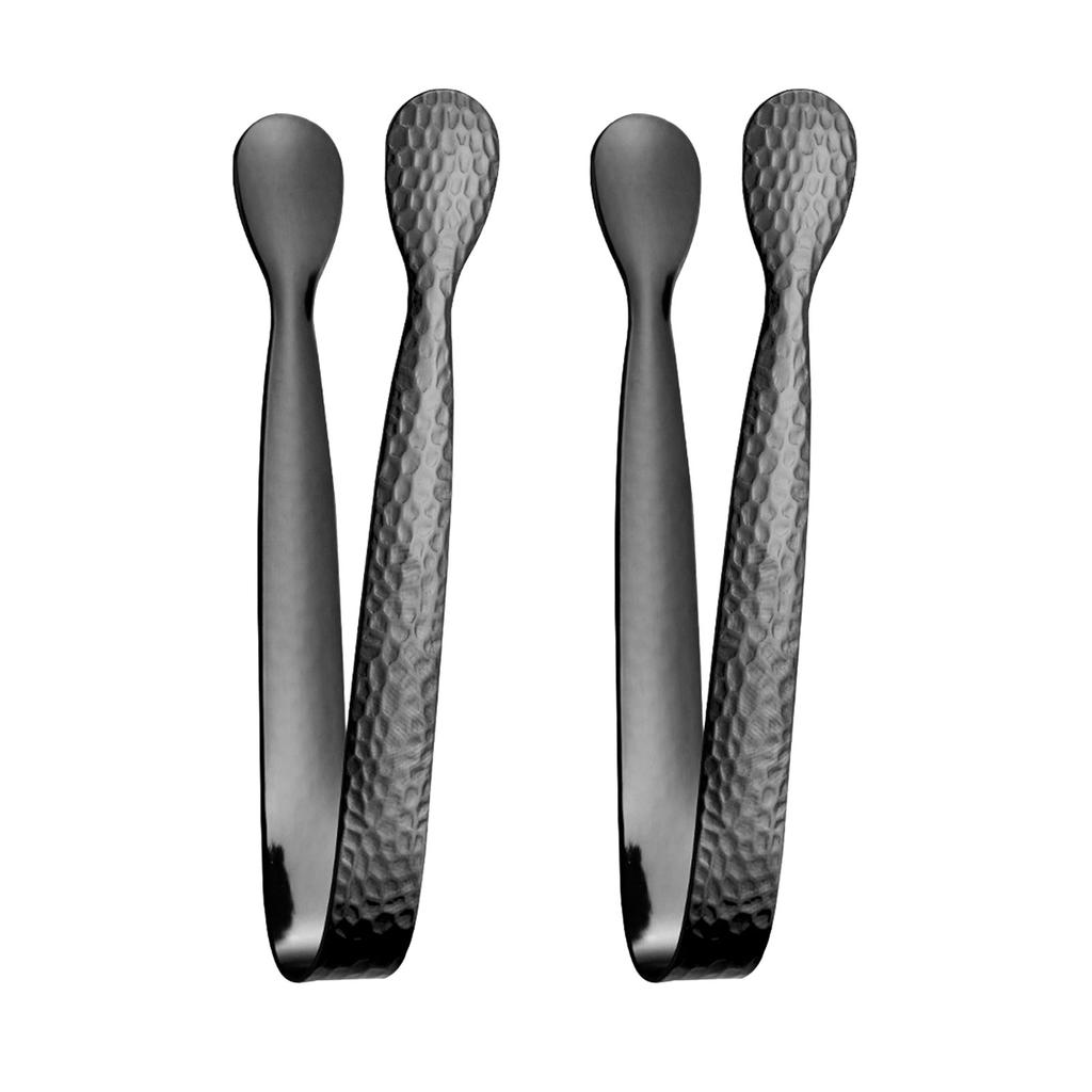 Pakke med 2 Mini Isbiterklyper i Rustfritt Stål Sukkerklyper For Selskaper og Daglig Bruk på Kjøkken eller Bar Isbøtte