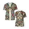 New Warrior Tattoo Men's T-shirt 3D Printed Art Mask Tattoo Short Sleeve T-shirt