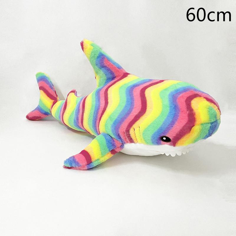 Almohada de tiburón creativa de 30/45/60 cm, juguete de peluche para silla, cojín de peluche, muñeco de tiburón relleno, regalo de vacaciones, adorno decorativo kawaii para el hogar