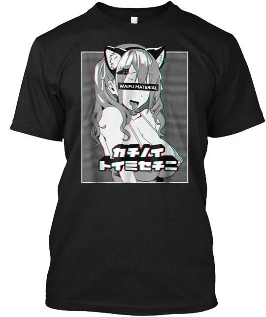 

Ahegao Неприличная Аниме И Кошка Футболка Сделано в США Размер от S до 5XL S