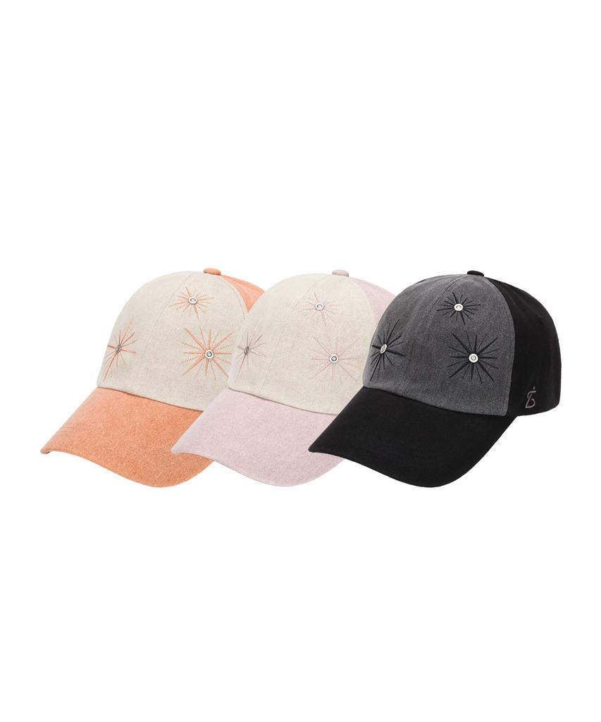 Beullaegsaenjeu Star Embroidery Rivet Pigment Ball Cap (3 Colors)