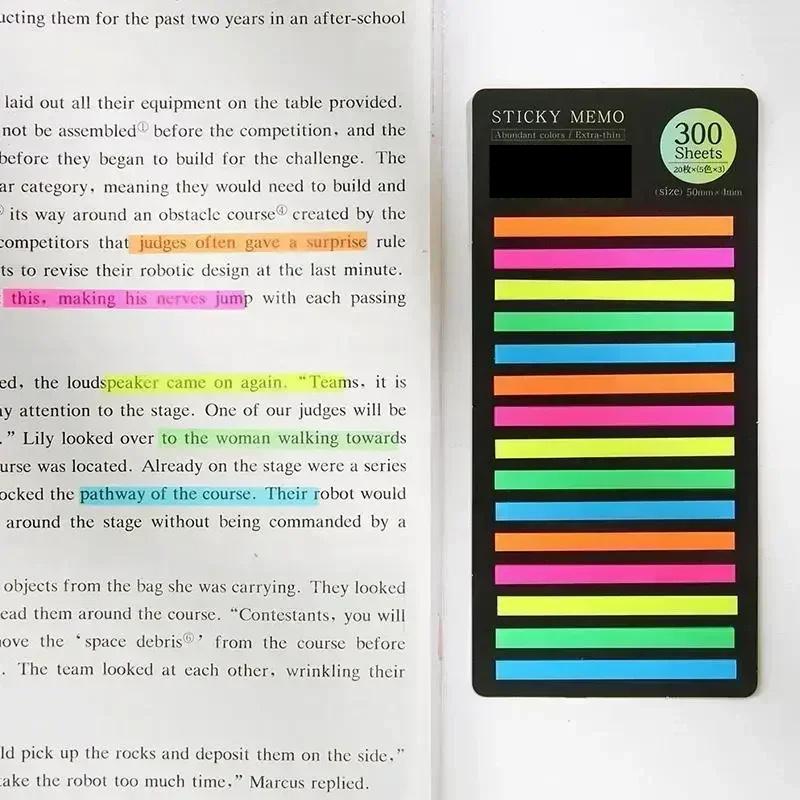 

300 листов красочных практичных указателей, клейких заметок, тонких бирок, закладок, наклеек, этикеток для офиса, студентов, чтения книг, маркировки