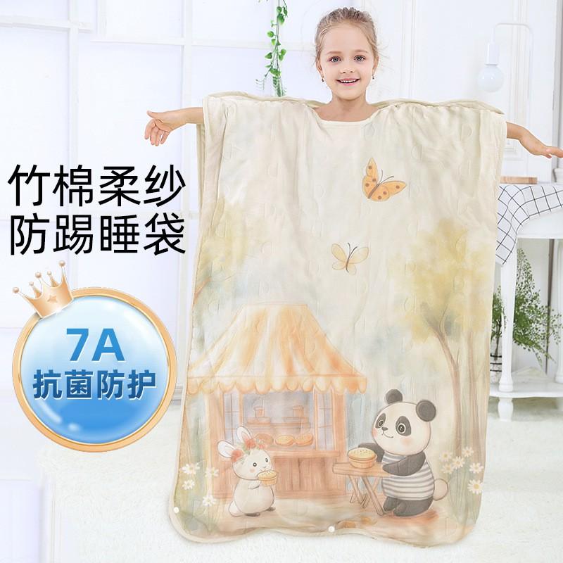 Kids Sleeping Bag Thin Breathable Cotton Muslin Sleep Sack Toddlers Children