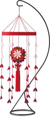Takagi Fiber Panami Kyoto Chirimen Tsumami Zaiku Large Japanese Ornament LH-119 LH-120 LH-121 LH-119 (Red)