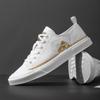 Sommer neue Herrenschuhe atmungsaktiv lässige Sport-Board-Schuhe Herren koreanische Version trendige Stickerei vielseitige Schnür-Canvas kleine weiße Schuhe