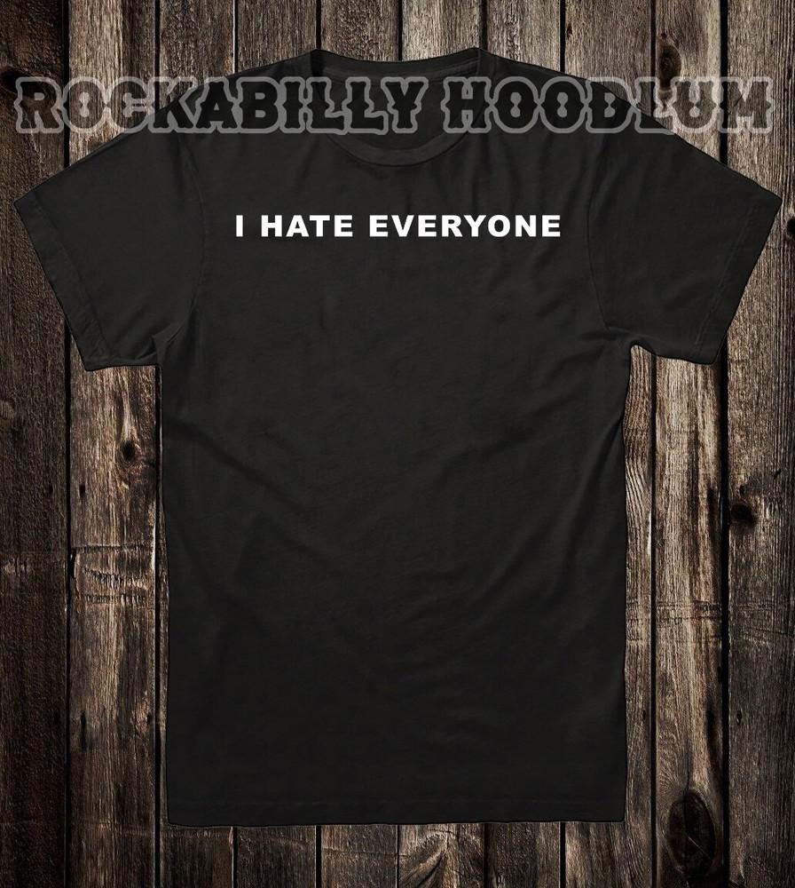 Новая футболка с принтом Байкер Чоппер Мотоцикл 100% Хлопок Я Ненавижу Всех Унисекс Футболка XXL