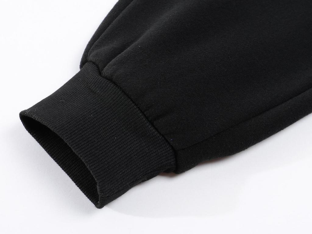 Men's Tapered Velvet Sweatpants with Cuffs for Fitness, Running, and Casual Wear