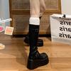 Black American Retro Versatile But Knee Thick-soled Boots Women's 2025 New Summer Slimming and Heightening Knight Boots