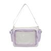 Campus versatile simple solid color Zagu transparent girl JK two-dimensional baby bag shoulder messenger bag