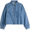 Levis Simple Lightweight Comfortable Breathable Pointed Collar Work Long Sleeve Shirt Women Shirts 005EV-0007