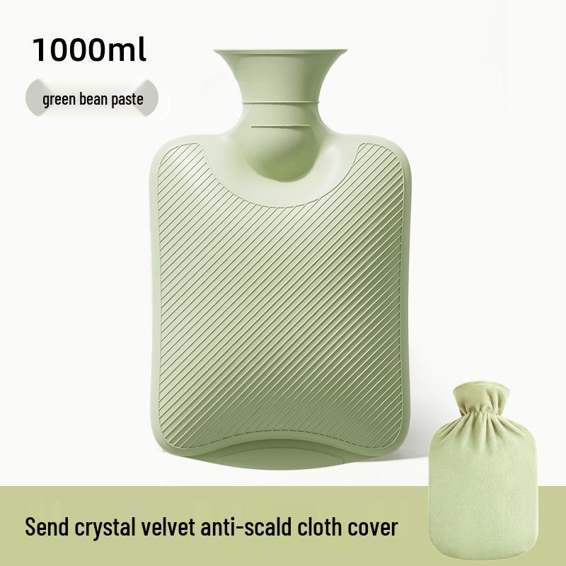 Thickened Cute Plush Hot Water Bottle - Old-Fashioned, Explosion-Proof Design for Warm Feet, Bed Heating, and Hot Compress Therapy