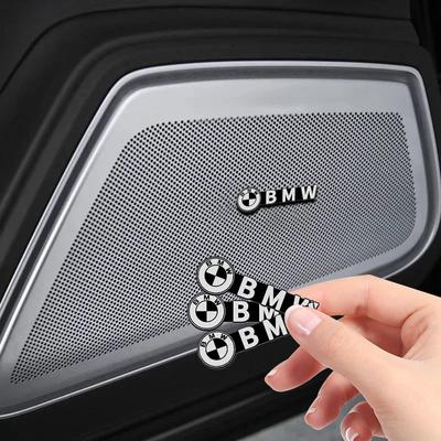 2/4 Peças 3D Alumínio Carro Áudio Alto-falante Decorar Emblema Adesivo Para E36 E46 E90 E60 E39 F30 F10 F20 X5 E70 E53 G30 E91