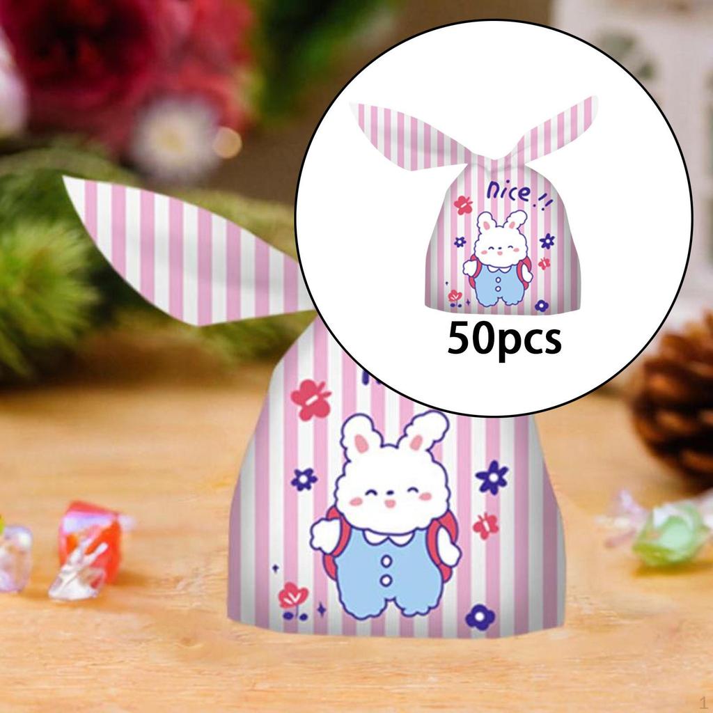 50 Pieces Easter Goodie Bags for Gift Cookie Packing Cute Treat
