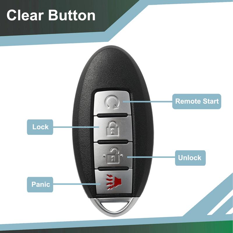 For Nissan Altima Rogue Sentra Versa Murano Smart Remote Key Fob Case Cover Shell Holder 4 Button Replacement 2013-2016