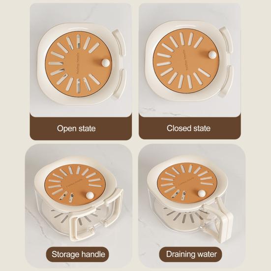 Fruit Strainer with Folding Handles Efficient Berry Rinsing Basket Draining Container for Washing Fruits And Vegetables