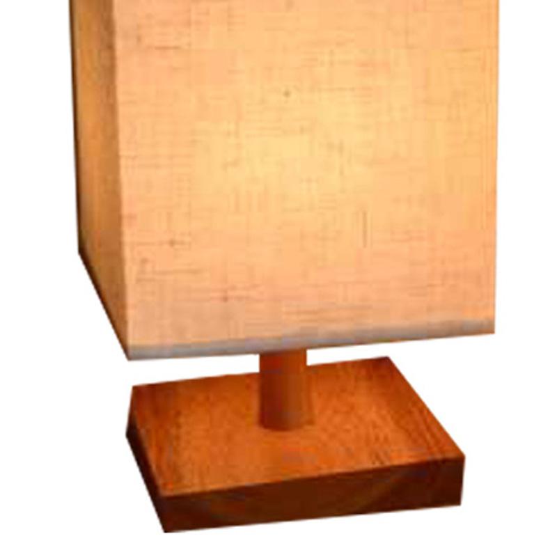 Tischleuchte LED Massivholz Stabiler Sockel Moderner Lampenschirm Nachtlampe für Hotel Schlafzimmer Druckschalter mit LED-Lampe