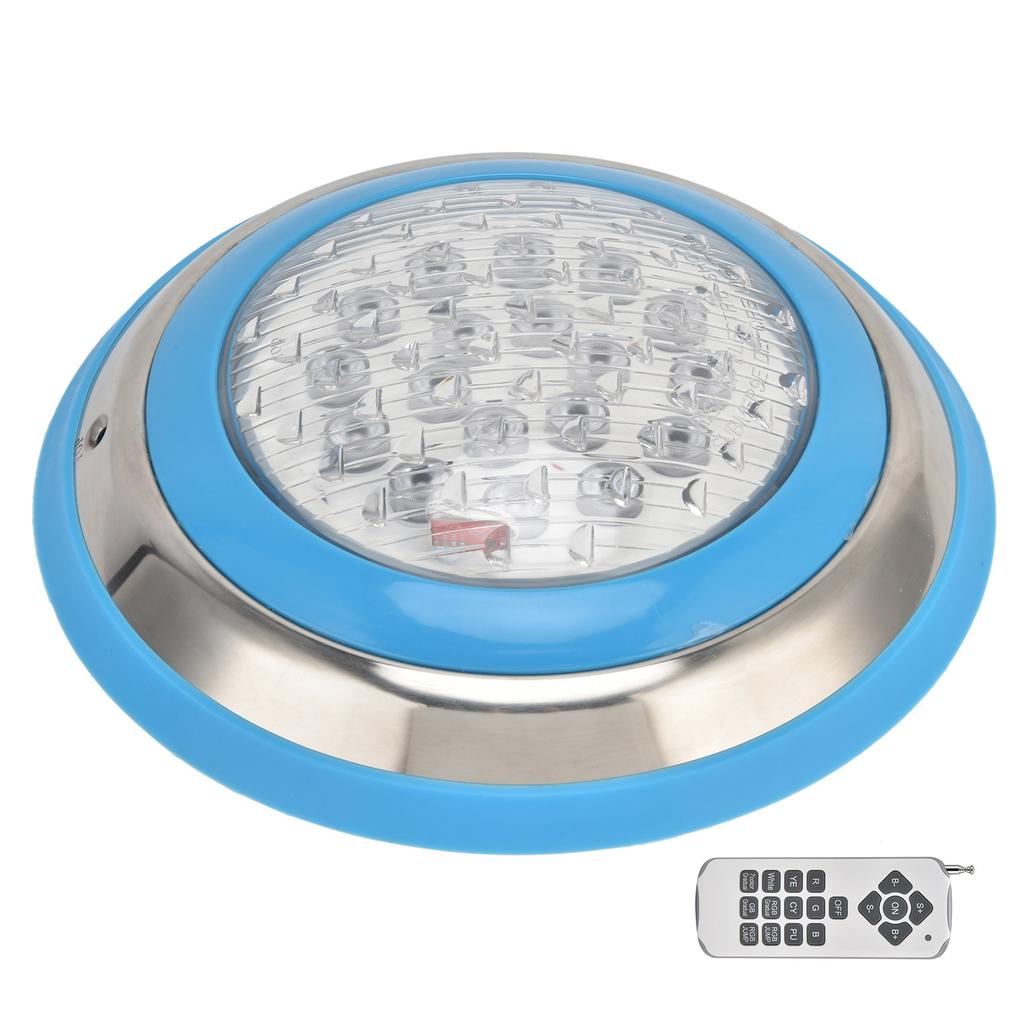 LED Simming Pool Light Underwater Light AC12V RGB HighPower 18Key Remote Control Submersible Light(54W 5400LM )