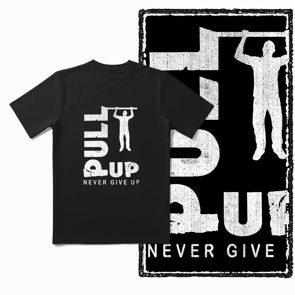 2025 Summer Barbell Pattern Exercise Training Short-Sleeved Cotton Loose And Breathable Men's Fitness Enthusiast T-Shirt Top