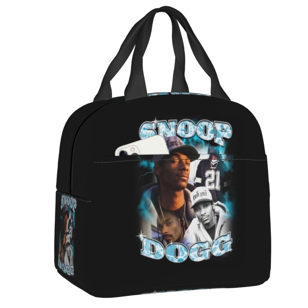 Custom Snoop Dogg Goes Jesus Insulated Lunch Bag Outdoor Picnic American Music Rapper Resuable Thermal Cooler Lunch Box Women