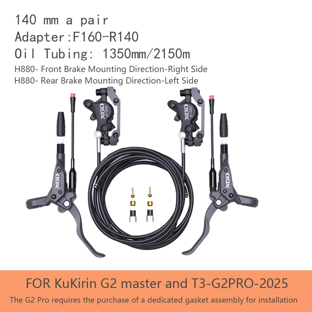 XOD XD-H800 / XD-H880 Hidrauliniai diskiniai stabdžiai elektriniams paspirtukams ir e-dviratiams, – Suderinami su KuKirin G2 G2MAX G3PRO G4 G5