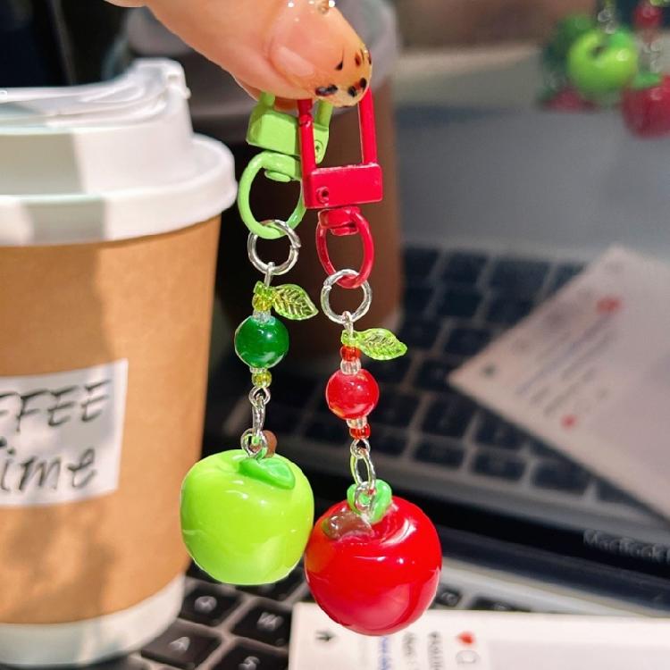 Sturdy Apples Keychain In Red And Green For Key Organization And Gifts