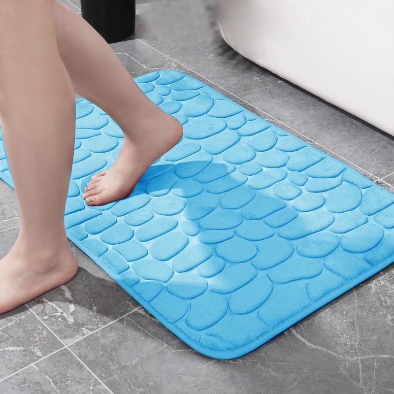 Bathroom Mat Bath Non-slip Carpets In Wash Basin Bathtub Side Floor Rug Shower Room Doormat Memory Foam 3D Pad