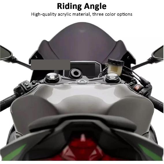 jiningqiuguodianzi Windscreen Windshield Compatible With Kawasaki NINJA ZX6R ZX-6R ZX 6R Ninja 2024 2025 Motorcycle Wind Deflector Double Bubble Wind